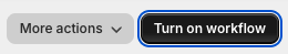 The Create workflow button in the Shopify Flow interface.