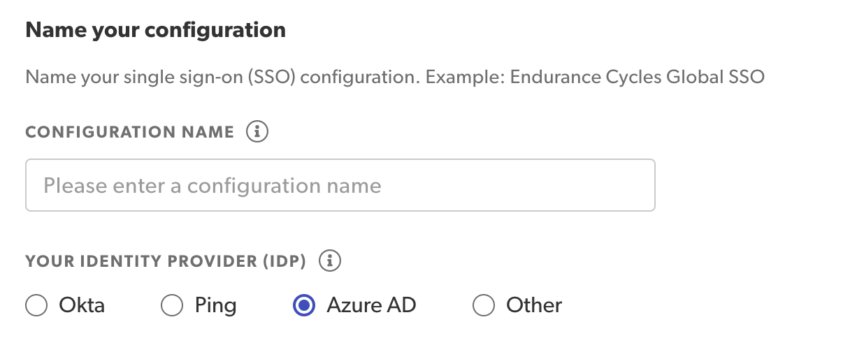 Setup wizard showing where to name your configuration