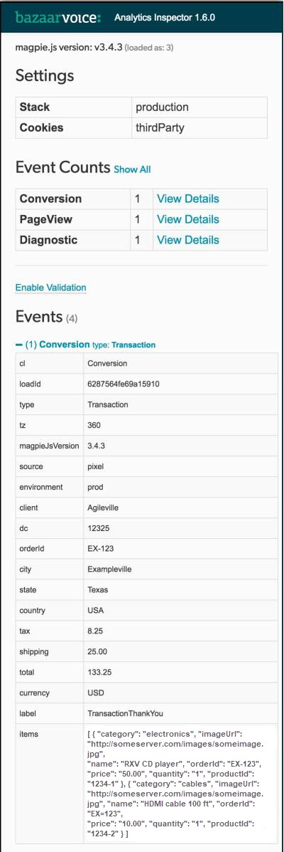 Analytics Inspector