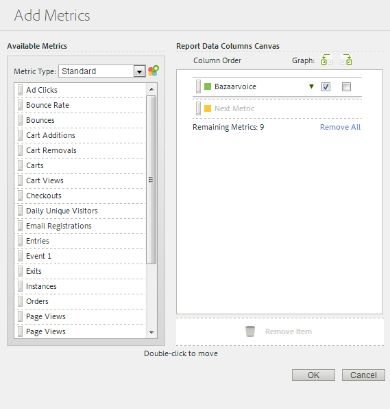 Metric selector