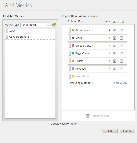 Add calculated metrics