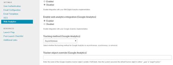 Enable and configure analytics integration