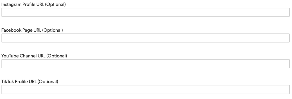 Social media section in the Portal Ratings and Reviews configuration