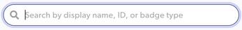 Search bar showing an example search for a contributor name or ID.