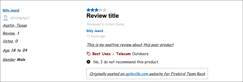 Syndicated Review Statement