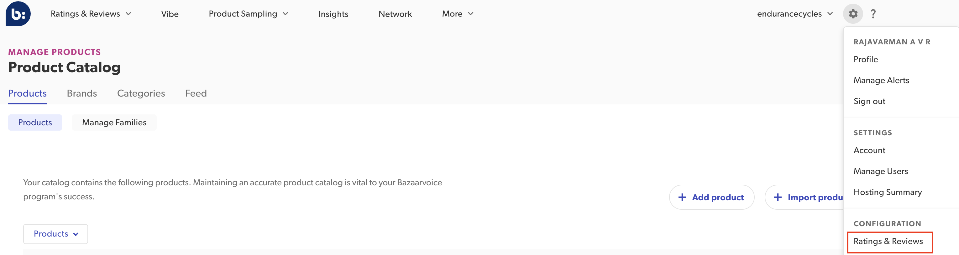 Ratings & Reviews Configuration