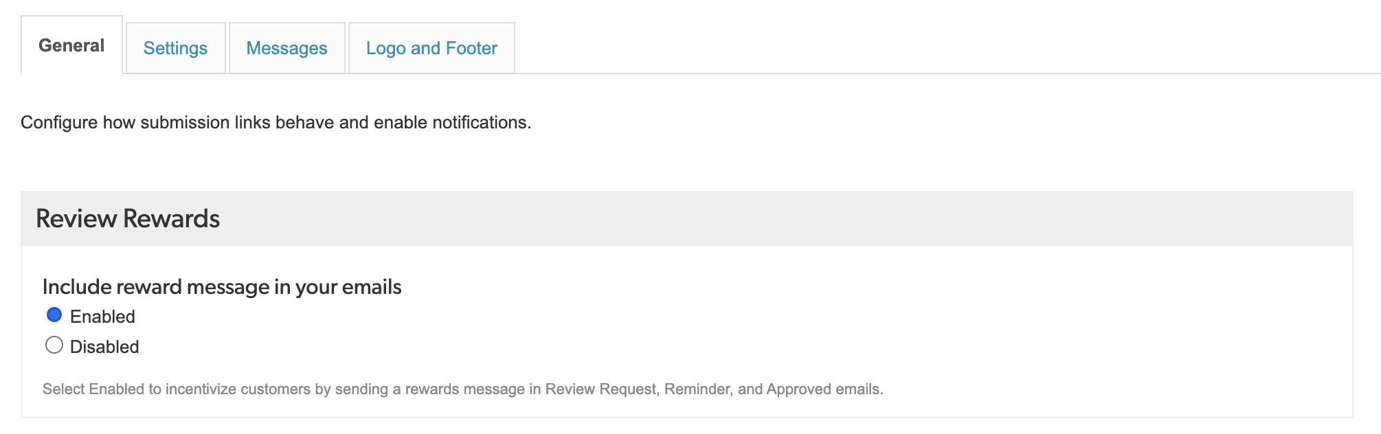 Enable Review Requests