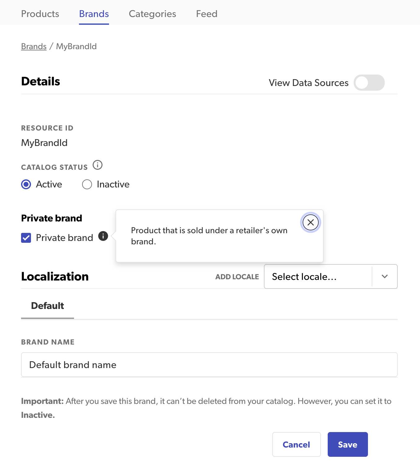 Private brand in Portal